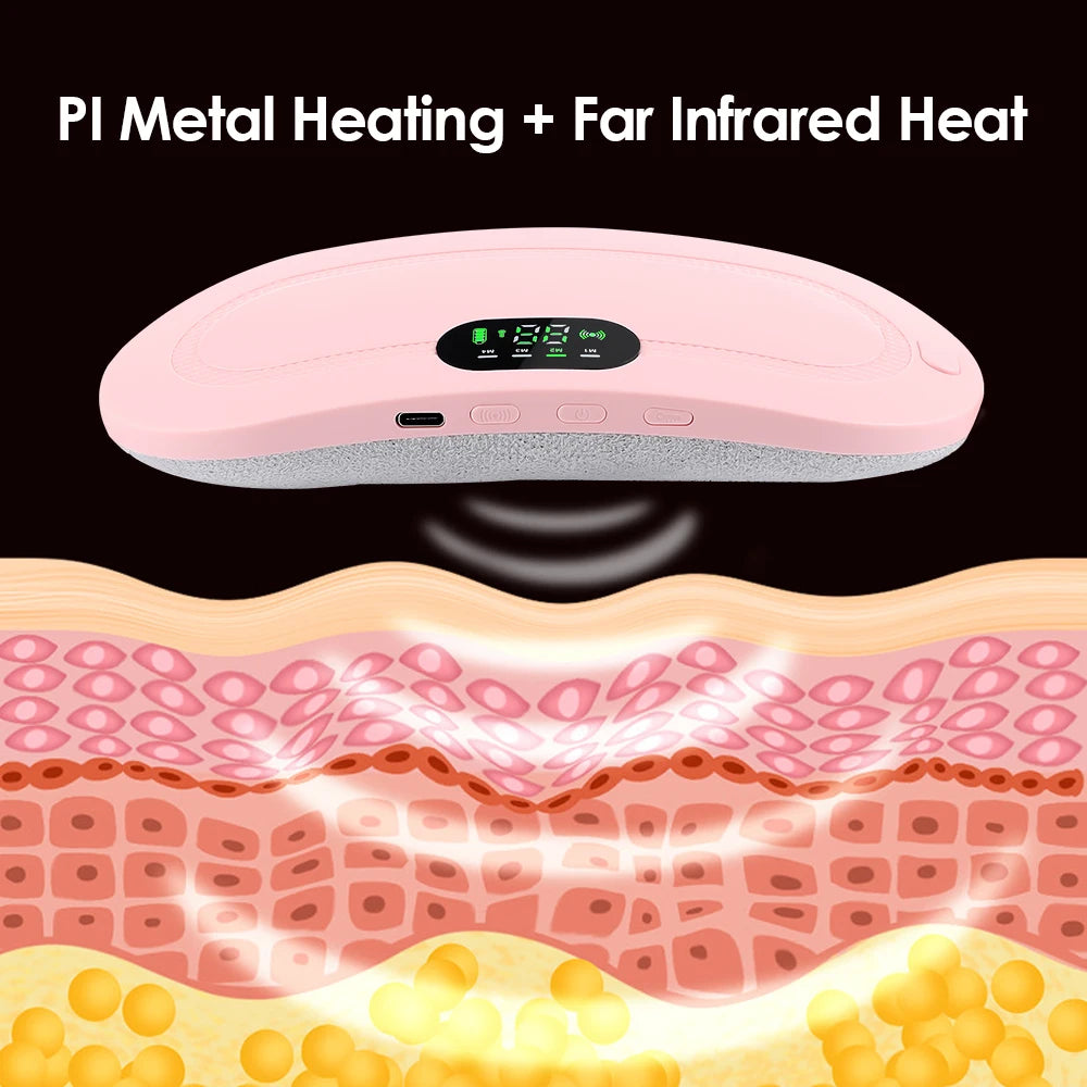 Portable Menstrual Heating Pad Warm Palace Waist Belt Period Cramp Massager Menstrual Heating Pad Dysmenorrhea Relieving Belt