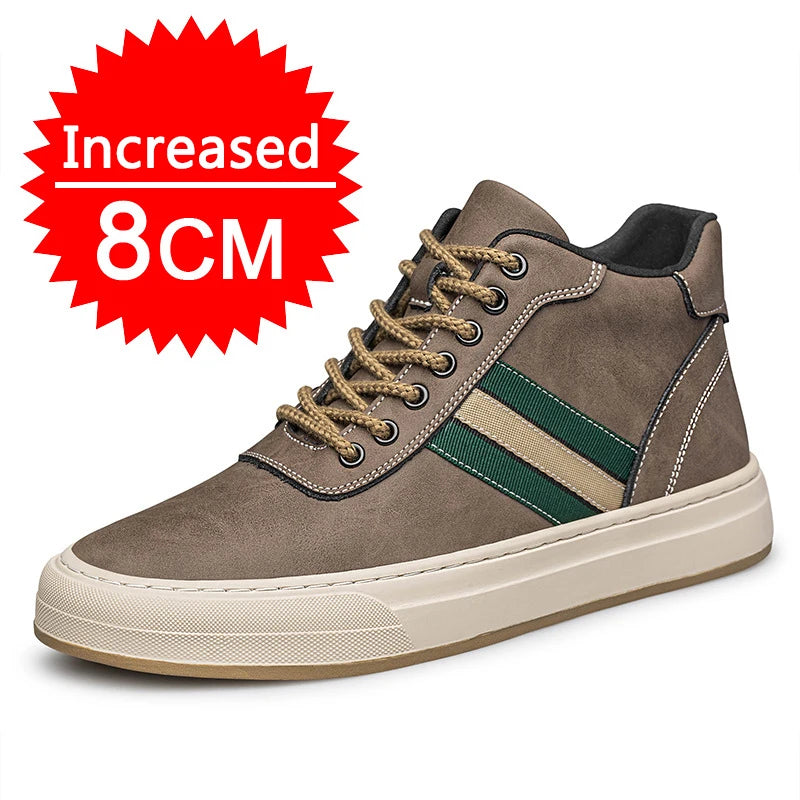 Men's Elevator Shoes Increase 6cm Sneakers Men Sports Shoes Leisure Inner Height Increasing Shoes Hidden Heels Shoes Size 38-44
