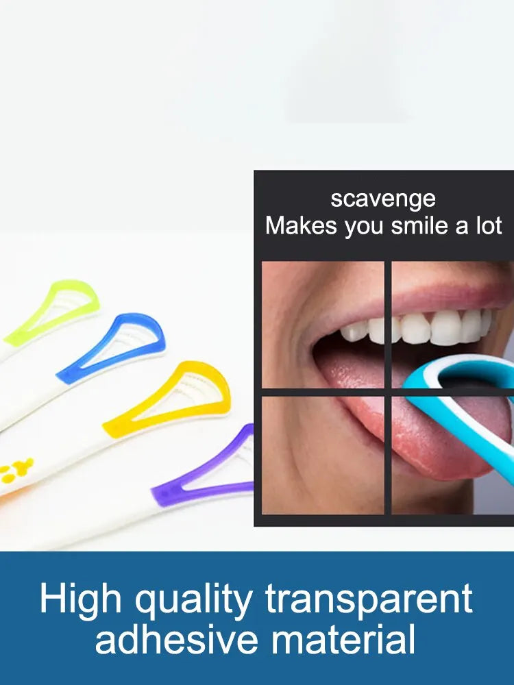 Tongue Scraper Tongue Cleaning Brush Care Plastic Tongue Scraper Travel Portable Freshen Breath Tongue Brush Cleaner for Oral Ca