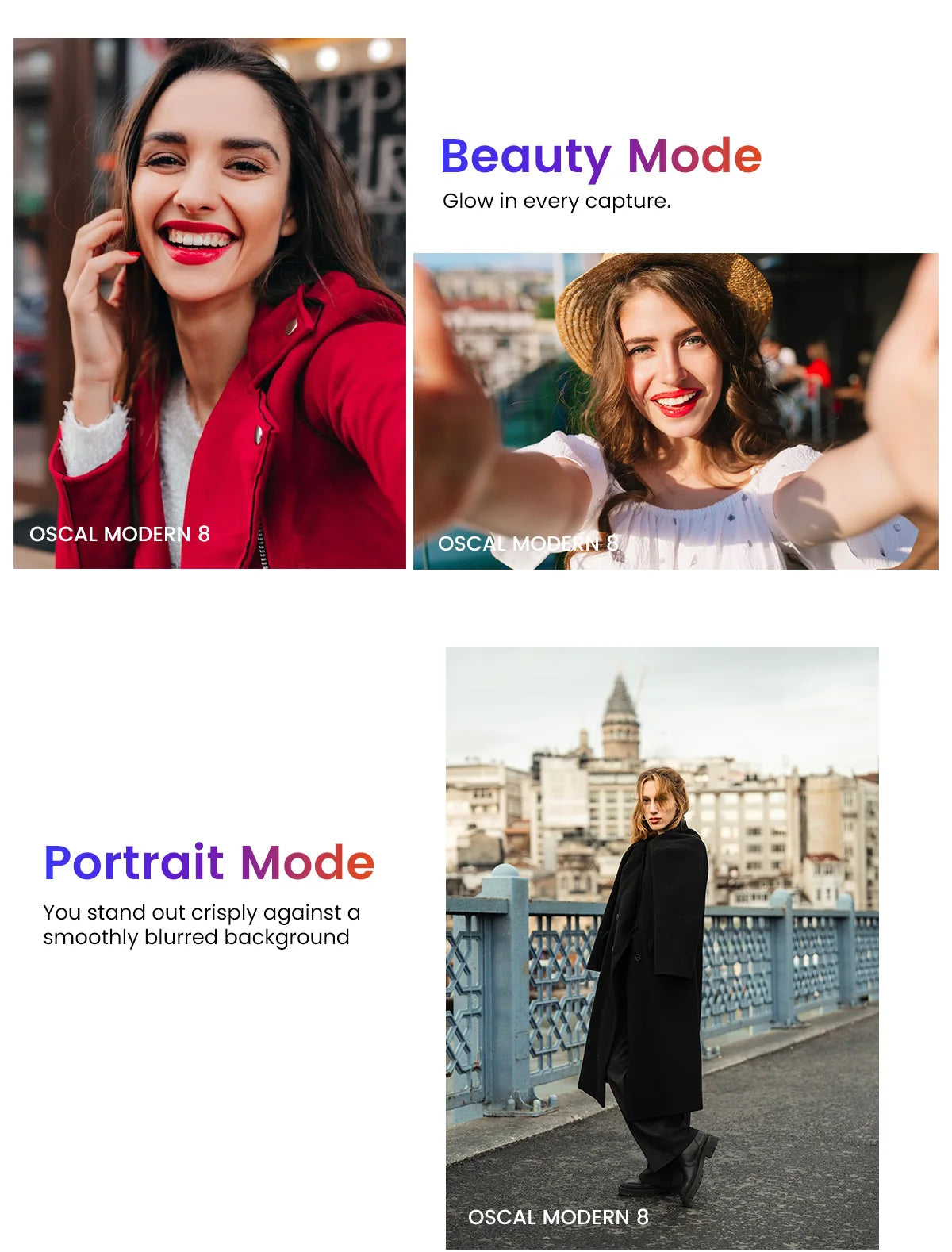 Oscal MODERN 8 Smartphone 6.75 inch Display 8GB+128GB/256GB,50MP Rear Camera Mobile Phone 18W Fast Charging 6000mAh
