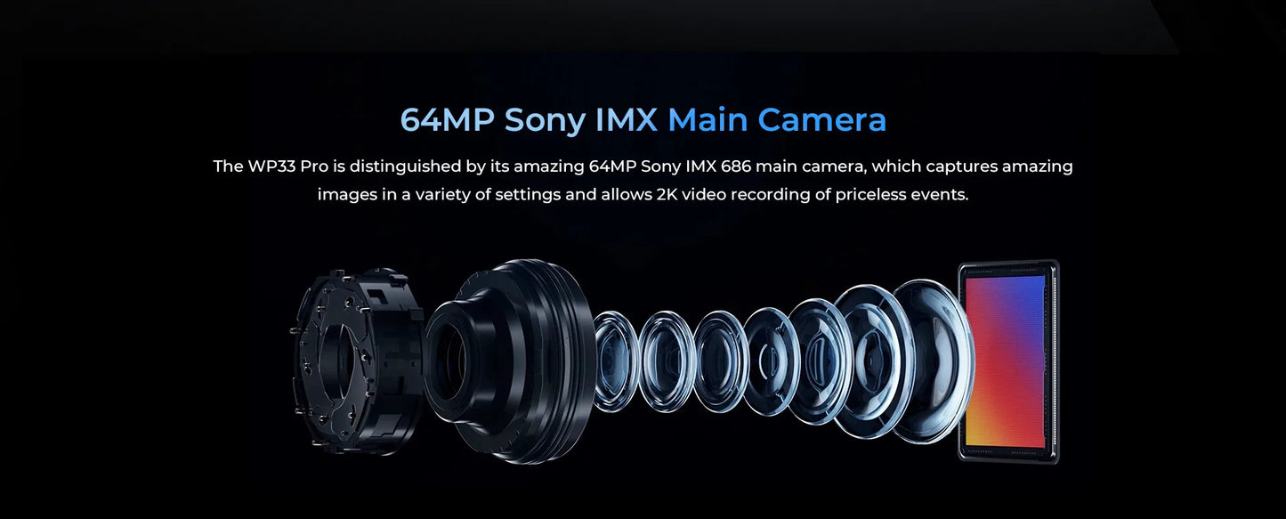 Oukitel WP33 Pro 5G Rugged Smartphone 6.6" FHD+ Cell Phone 24GB 256GB Mobile Phone 64MP Camera 22000mAh 33W Cellphon