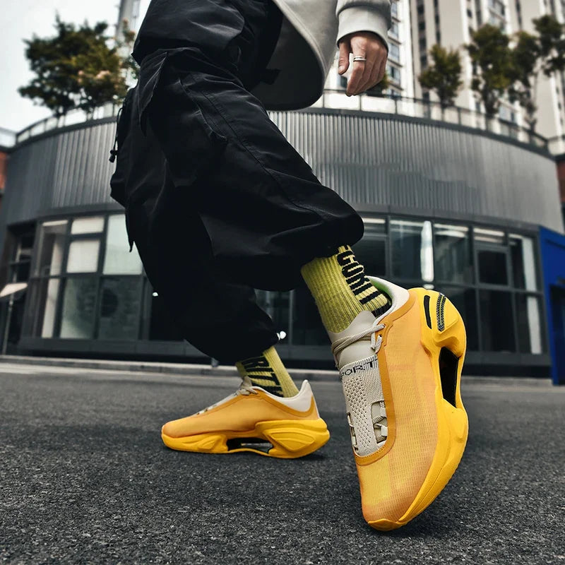 New Men's Running Shoes Breathable Soft Flat Outdoor Sports Cushioning Running Shoes Mesh Comfortable Casual Sneakers for Men