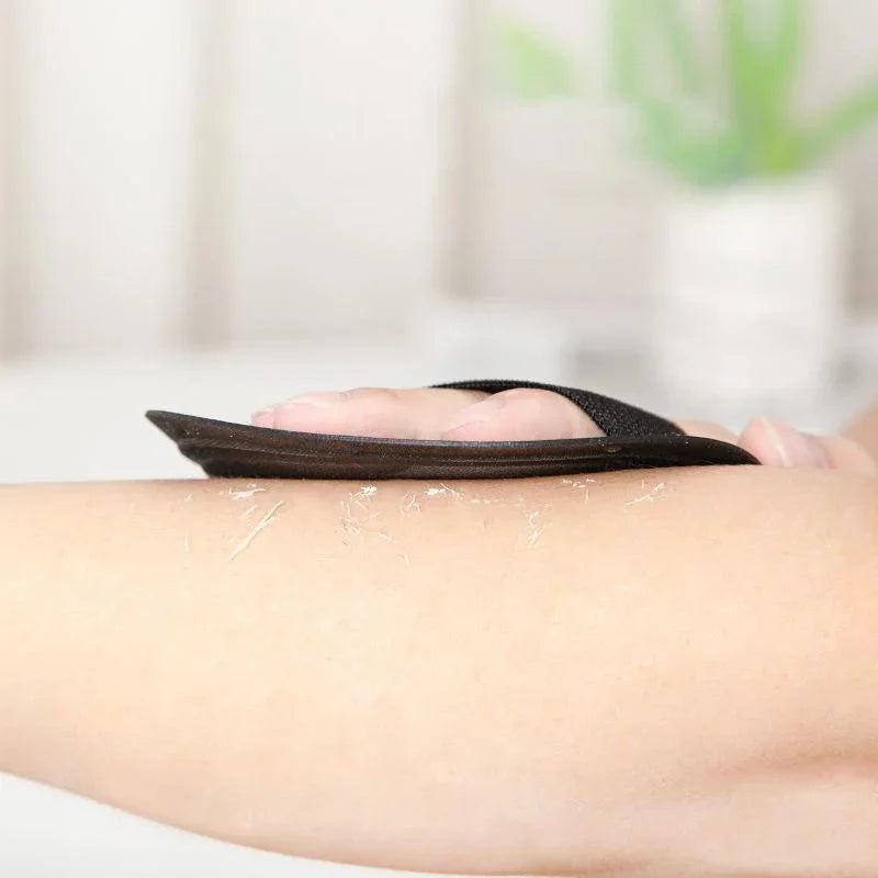 Black Spa Bathing Gloves Body Exfoliating Shower Scrubber Dead Skin Remover Rubber Pads Skin Massage Brush Bath Rubbing Tool