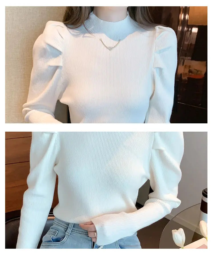 Autumn Winter Fashion Harajuku Sweater Women Elegant Casual All Match Pullovers Long Sleeve Knitting Tops Chic Female Clothes