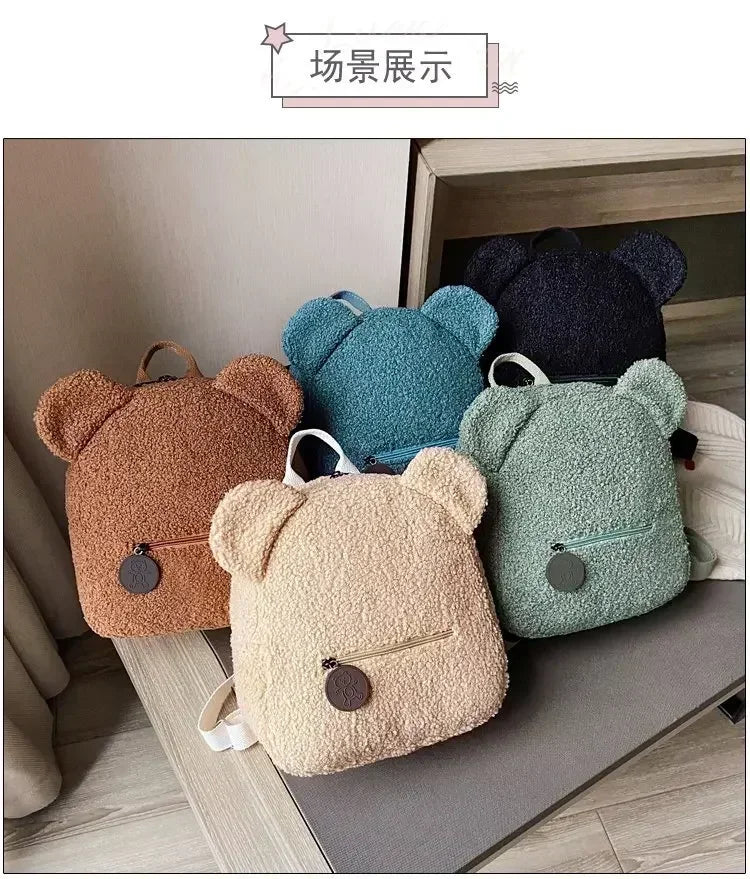 Girl Cute Backpack Women Sweet Travel Backpack Bag High Quality School Bag Girl Solid Soft Handbag Backpack Women