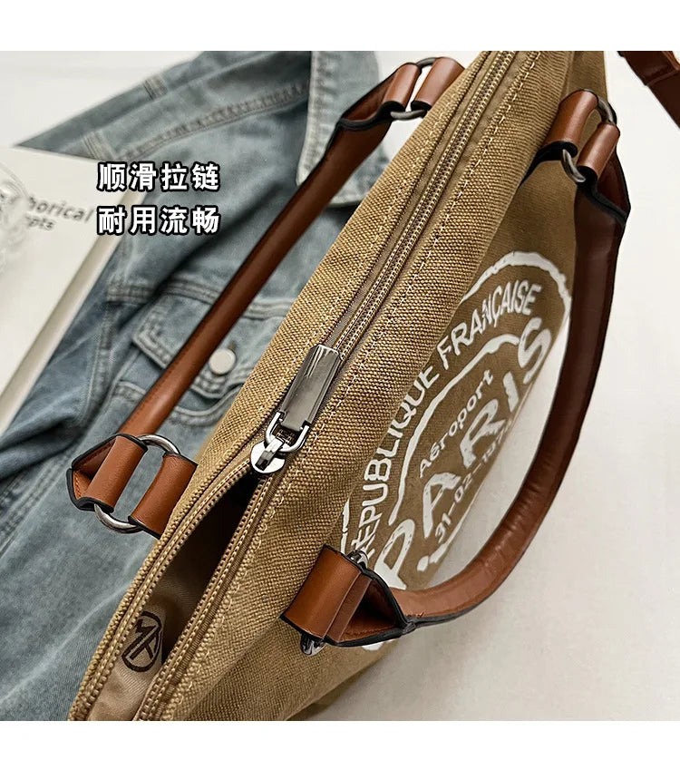 Large Capacity Casual Tote Bag, Stylish Crossbody Bag For Students, Working And Outdoor Commuting, One Shoulder Bag