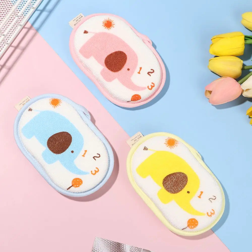 1PC Elephant Pattern Bath Sponge Comfortable Soft Towel Infant Children Rub Baby Rubbing Body Wash Sponge Bathroom Accessories