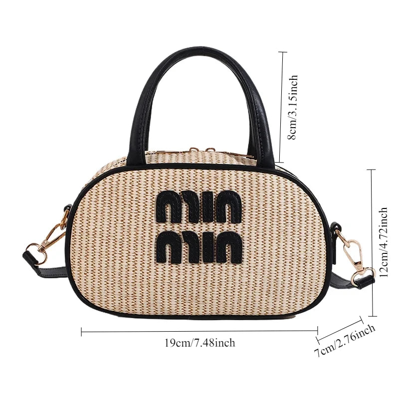 Crossbody Bags for Women 2025 New Summer Straw Bag High Quality Purse and Handbag Designer Shoulder Bag Cute Beach Bag