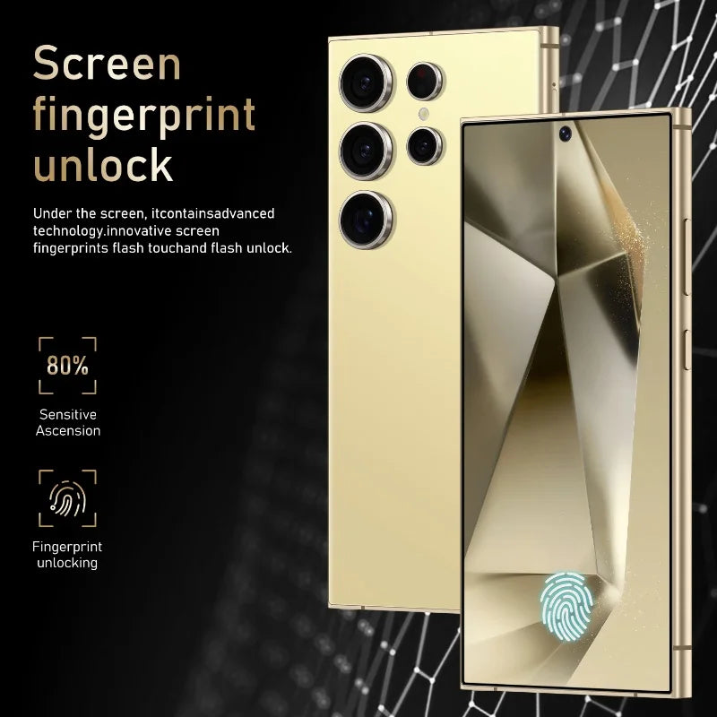 Global Vision S24 Ultra 智慧型手機 5G Android 6000mAH 8GB RAM 512G ROM 6.8 吋 1920x1080HD 24+48MP MTK10 4G 網路手機