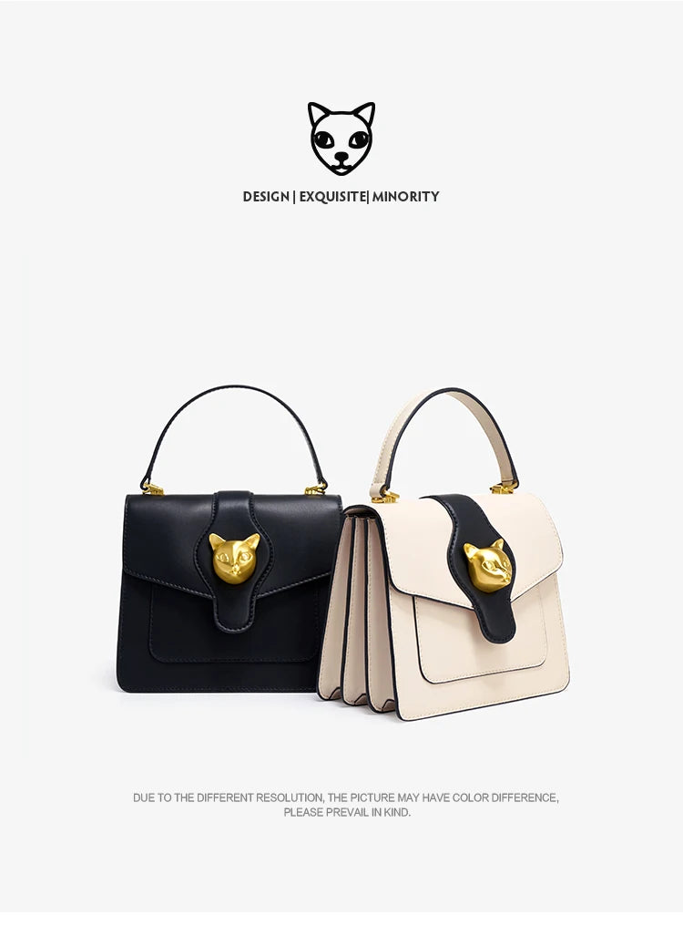 BAFELLI WOMEN'S BAGS NEW 2025 CELEBRITY FASHION CAT HANDBAG CROSSBODY SHOULDER FEMALE LEATHER DESIGNER STYLISH LUXURY PURSE