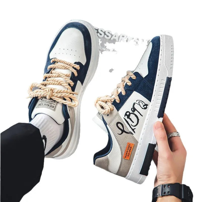 Men Skate Shoes Spring Niche Skate Shoes Men Trendy Versatile Thick Soled Sports and Leisure Skate Shoes Trendy Shoes