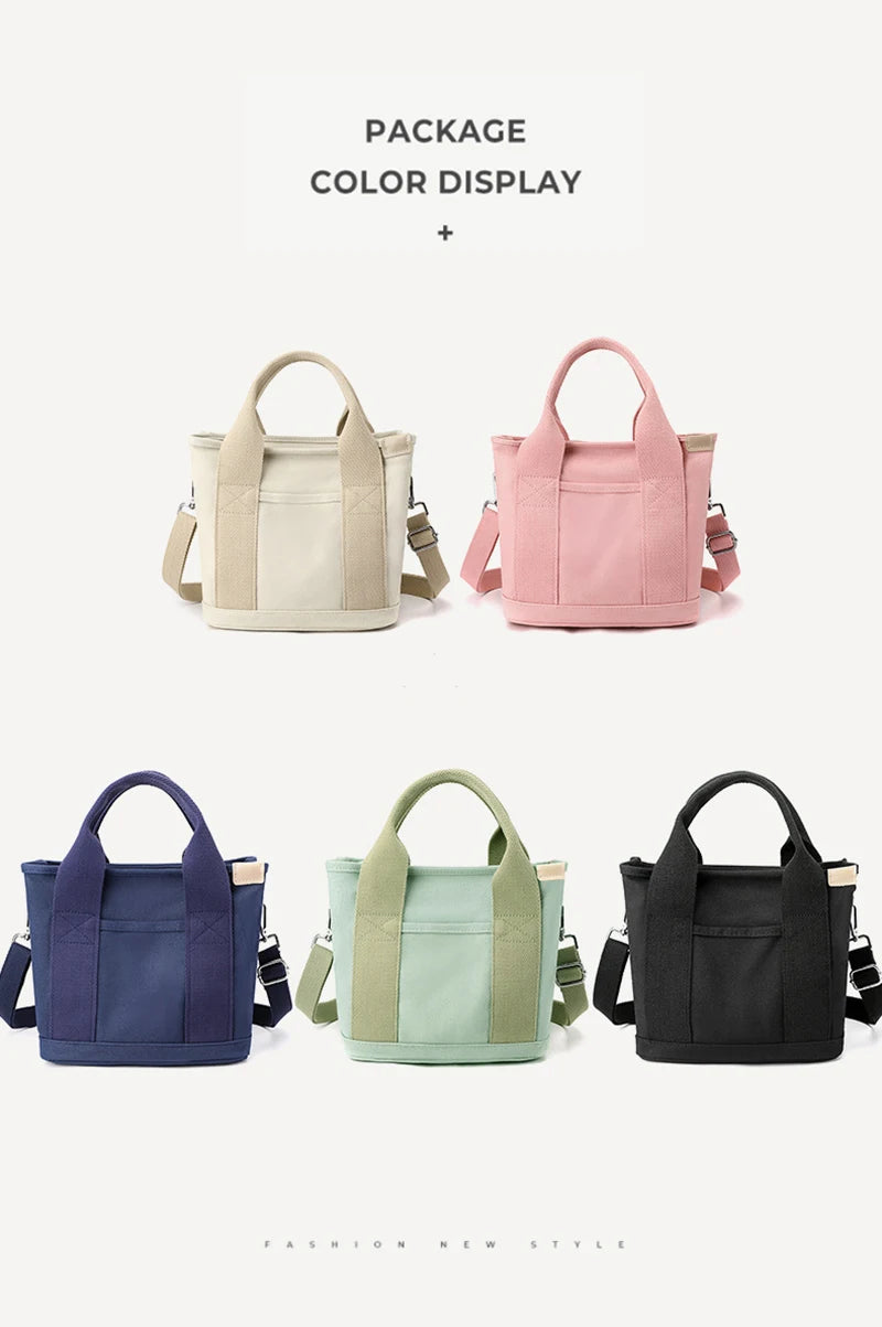 XOUHAM Women Small Bag With Fashion Lady Single Shoulder Portable Thickened Ladies Canvas Mobile Phone Bucket Tote Storage Bags