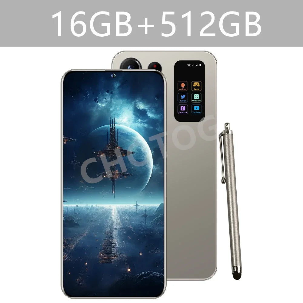 S+ 25 Ultra Global Version Original 7.3HD Mobile Phones 4G 5G Dual Sim Card Cell Phone Android 14 Smartphone 7800mAh Cellphone