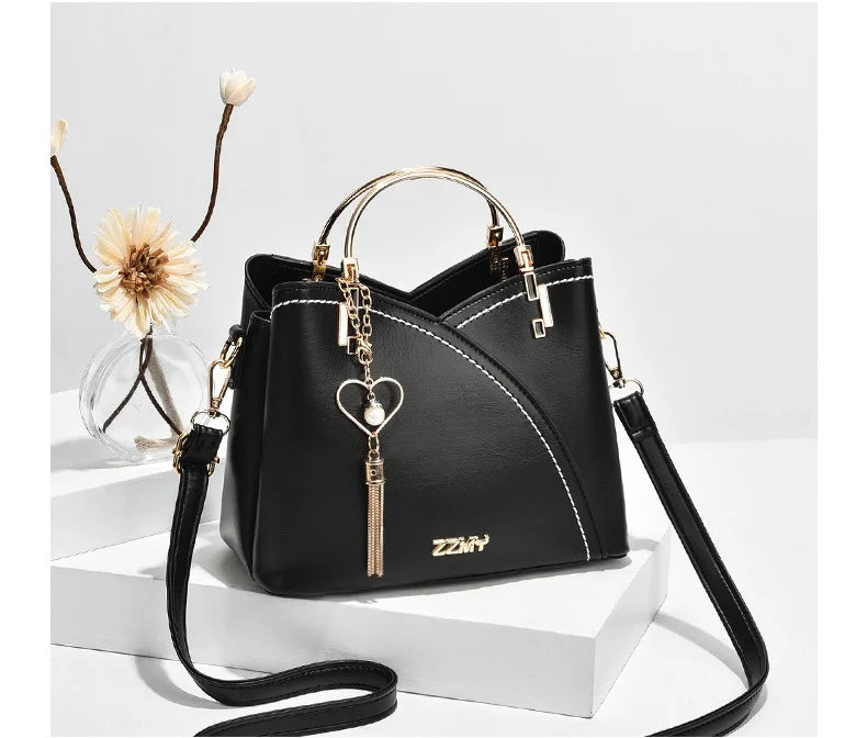 2025 New Women PU Handbag Bag Korean Style Large Capacity Shoulder Crossbody Bag Ladies High quality Leather Daily shopping Bag