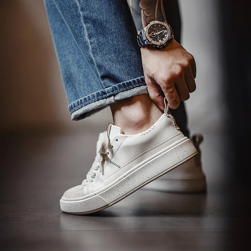 Maden Splash Ink Retro Board Shoes Men's Summer New Low Top Casual Shoes Versatile Rubber Thick Bottom Board Shoes Sneakers