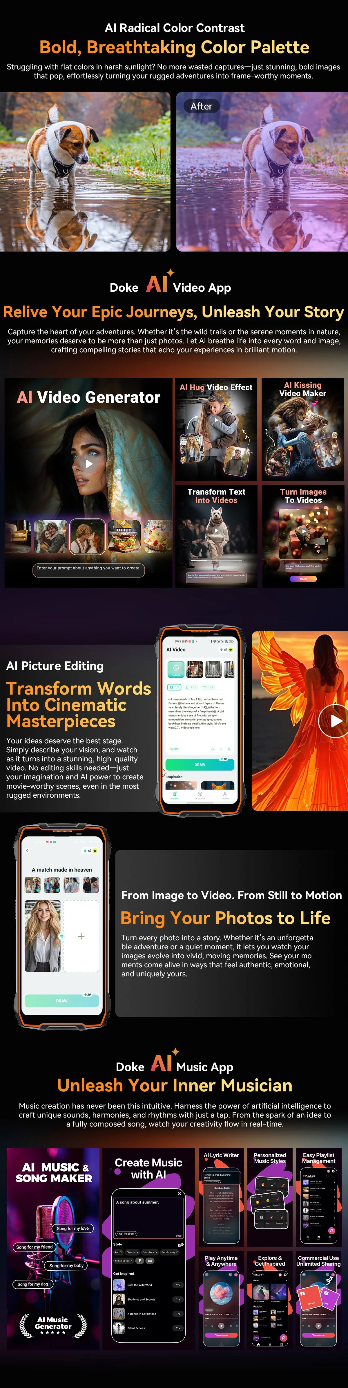 BLACKVIEW BL7000 5G AI Rugged Phone Deepseek GPT Android 15 Smartphone, 6.78" HD+2.4K Display 120Hz, 24(8+16)GB 256GB, 7500Amh