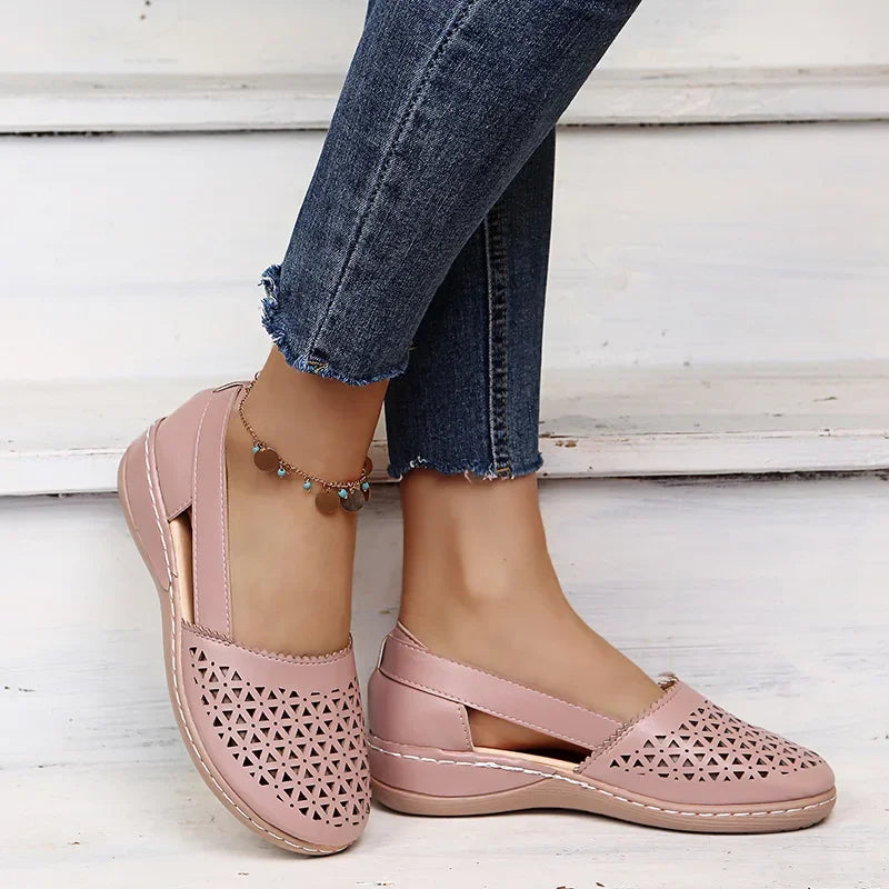 2023 New Women Wedges Sandals Hollow Out Vintage Woman Shoes Slip on Casual Sewing Ladies Sandal Female Summer Zapatos Muje