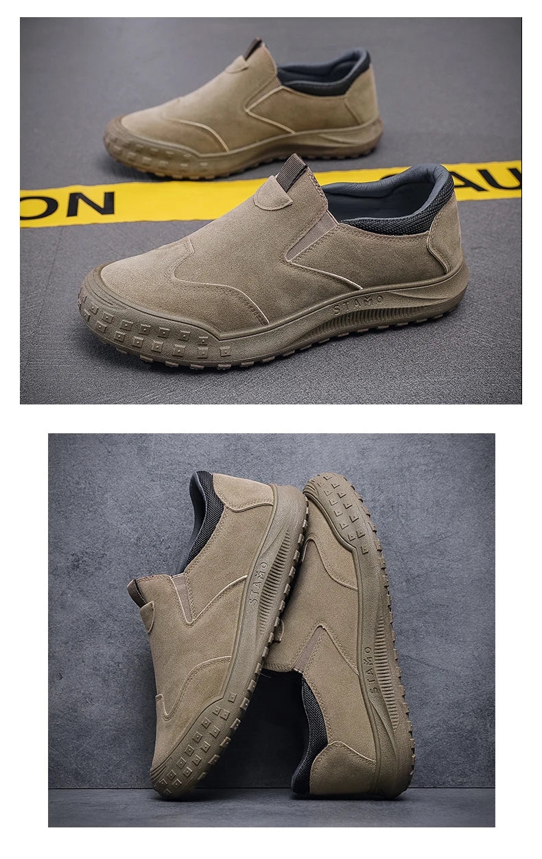 2025Men's Workwear Casual Sneakers Indoor Breathable Loafers Outdoor Seasonal Lightweight Beach Shoes Soft Sole Non-slip Fashion