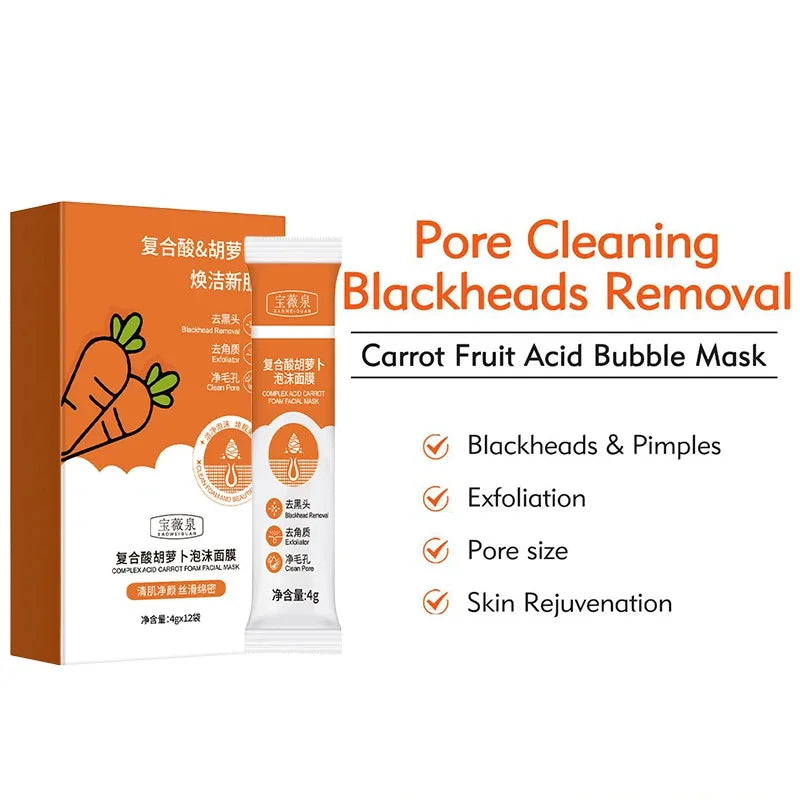 Bubble Face Cleaning Mask Blackhead Remove Pore Shrink Controlling Oil Moisturizing Whitening Brighten Skin Tone Fade Acne Scars