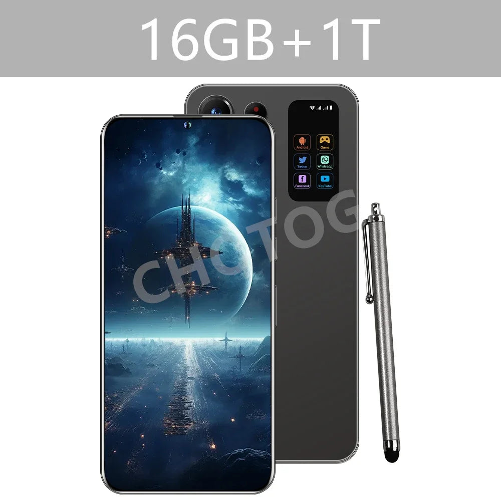 S+ 25 Ultra Global Version Original 7.3HD Mobile Phones 4G 5G Dual Sim Card Cell Phone Android 14 Smartphone 7800mAh Cellphone
