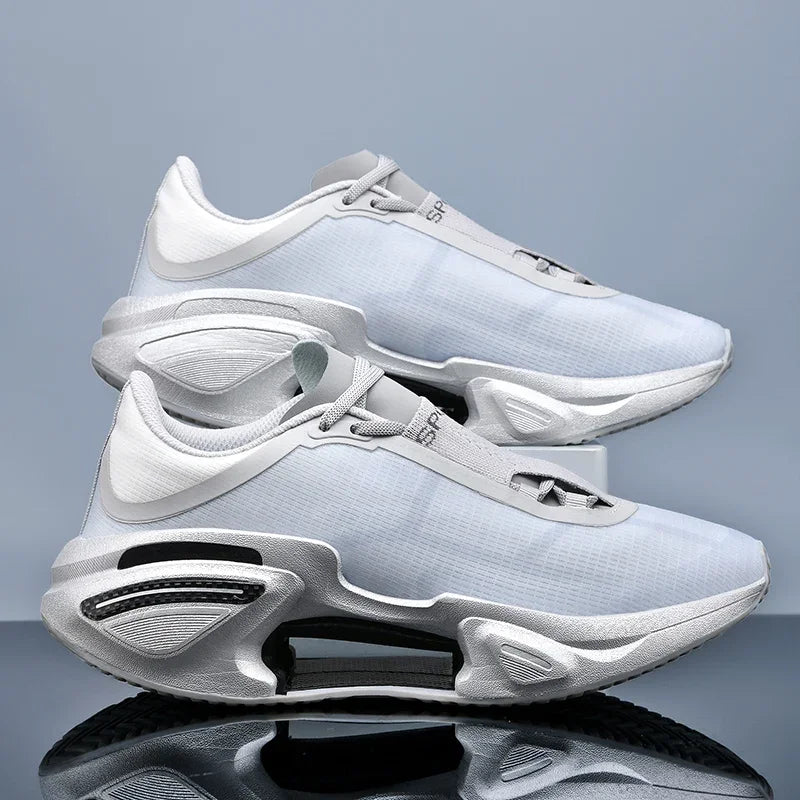 New Men's Running Shoes Breathable Soft Flat Outdoor Sports Cushioning Running Shoes Mesh Comfortable Casual Sneakers for Men