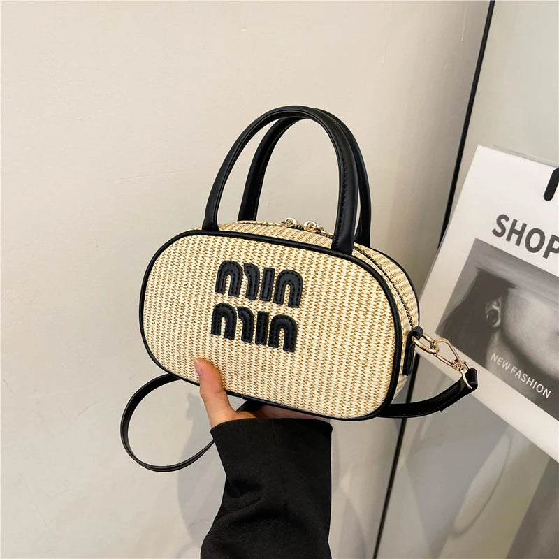 Crossbody Bags for Women 2025 New Summer Straw Bag High Quality Purse and Handbag Designer Shoulder Bag Cute Beach Bag