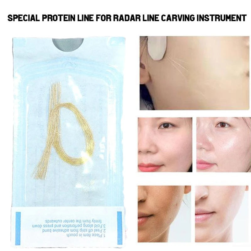 60/120pcs 24K Gold Protein Line Absorbable Anti-wrinkle Face Filler Firming Fade Fine Lines Collagen Thread Anti-Aging Serum