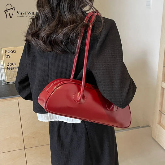 Advanced Sense Retro Pu Zipper Ladies Shoulder Bags Trend 2025 Light Luxury Hot Sale Bags for Women New Handbag Bolsas Femininas