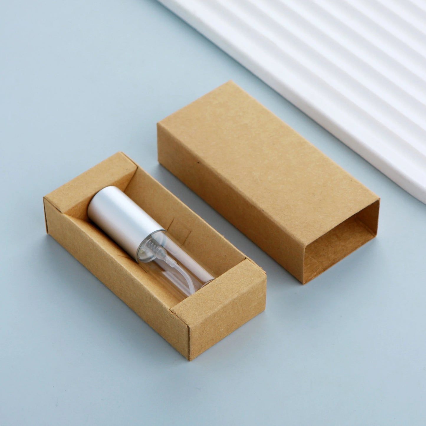 50 件/批 5ml 香水瓶配香水紙盒香水可填充霧化器噴霧瓶噴霧器定制 LOGO 另付費