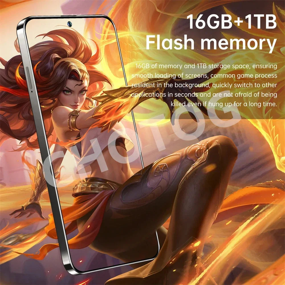 S+ 25 Ultra Global Version Original 7.3HD Mobile Phones 4G 5G Dual Sim Card Cell Phone Android 14 Smartphone 7800mAh Cellphone