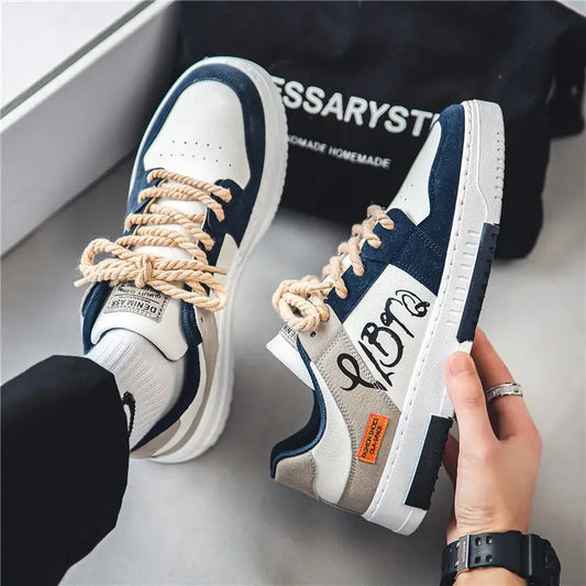Men Skate Shoes Spring Niche Skate Shoes Men Trendy Versatile Thick Soled Sports and Leisure Skate Shoes Trendy Shoes