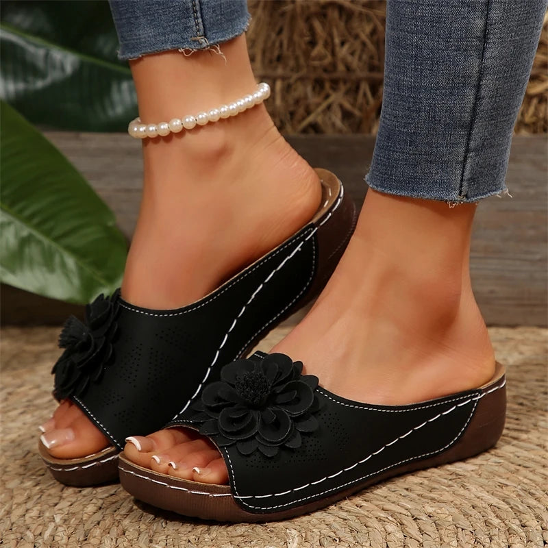 Woman Shoes Sandals Summer Soft Ladies Shoes Slides Women's Sandals Wedge Women's Shoes Outdoor Slipper Footwear Female