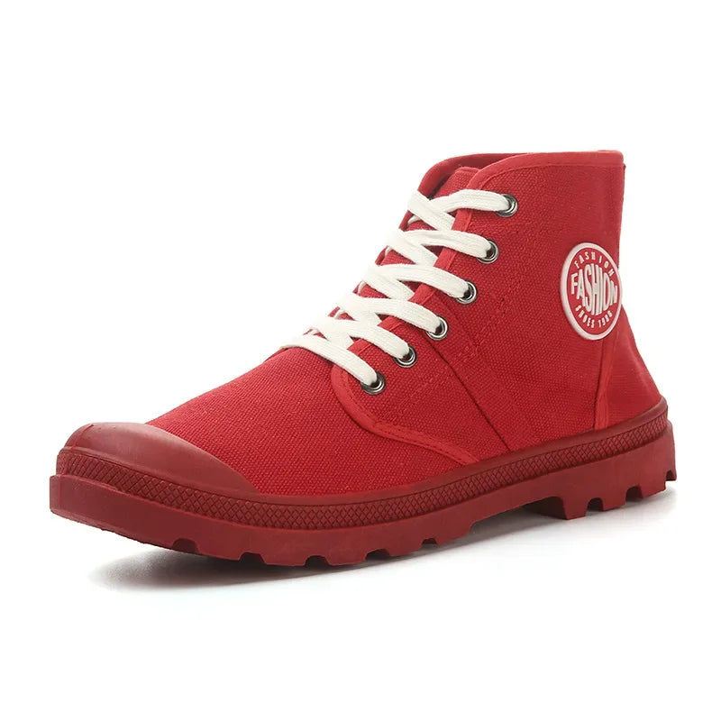 2024 Autumn Early Winter Shoes Men Casual Sneakers Men Canvas Shoes Fashion Brand Mens Sneakers Hard Thick Sole Black KA1009