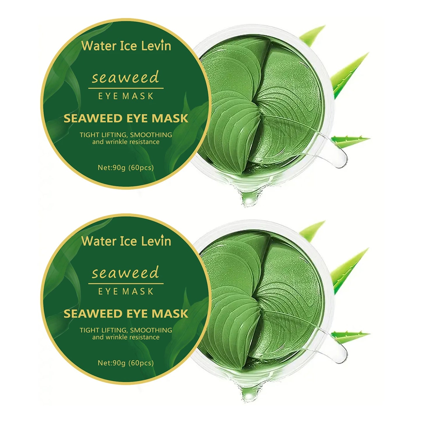60片裝海藻透明質酸眼膜去除黑眼圈膠原蛋白眼貼面部護理產品