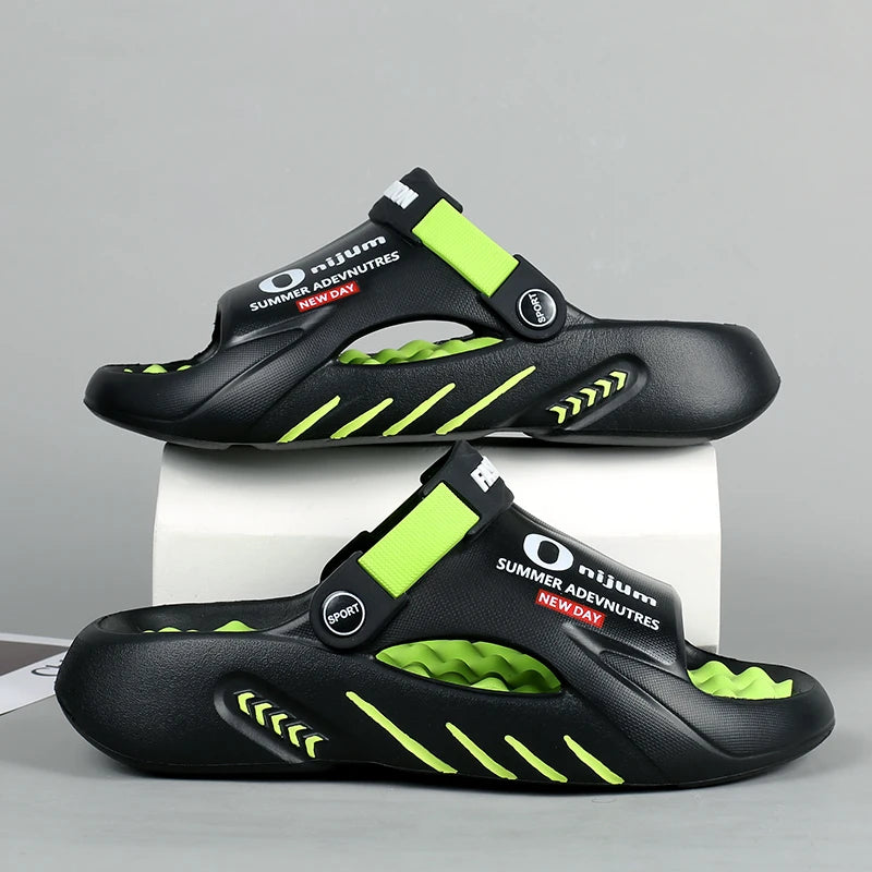Men Slippers 2025 New Summer EVA Soft-soled Platform Slides Sandals Indoor Outdoor Walking Beach Shoes Flip Flops Mens Shoes