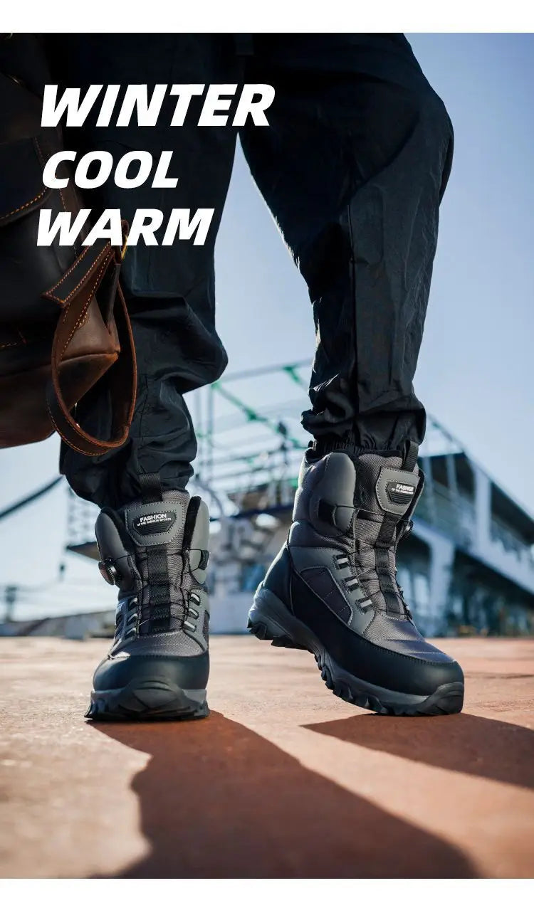 2025 Winter New Thick-soled Non-slip Comfortable Lightweight Velvet Outdoor Cotton Boots Men