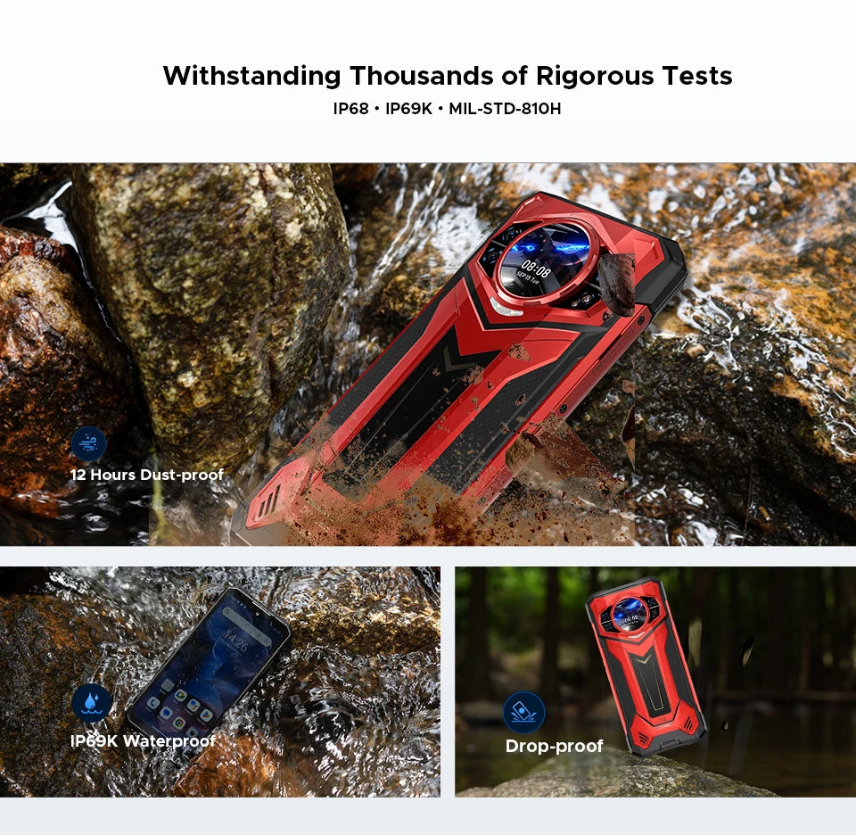 World Premiere DOOGEE S200 Plus 5G AI Rugged Phone Dimensity 7300 1.32" Rear Display 12+512GB 6.72'' 10100mAh Battery Smartphone