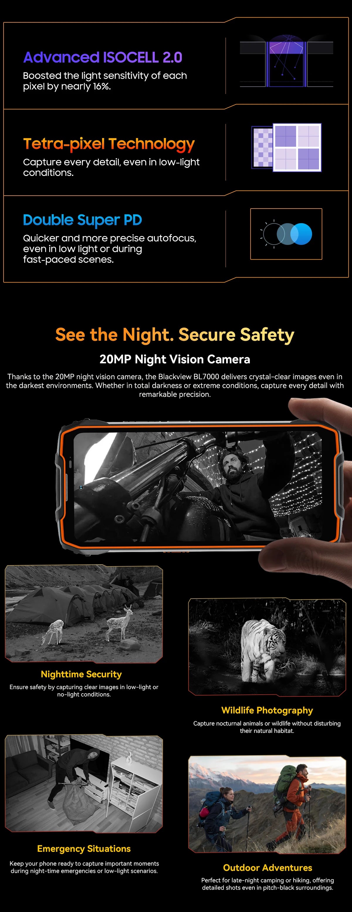 BLACKVIEW BL7000 5G AI Rugged Phone Deepseek GPT Android 15 Smartphone, 6.78" HD+2.4K Display 120Hz, 24(8+16)GB 256GB, 7500Amh