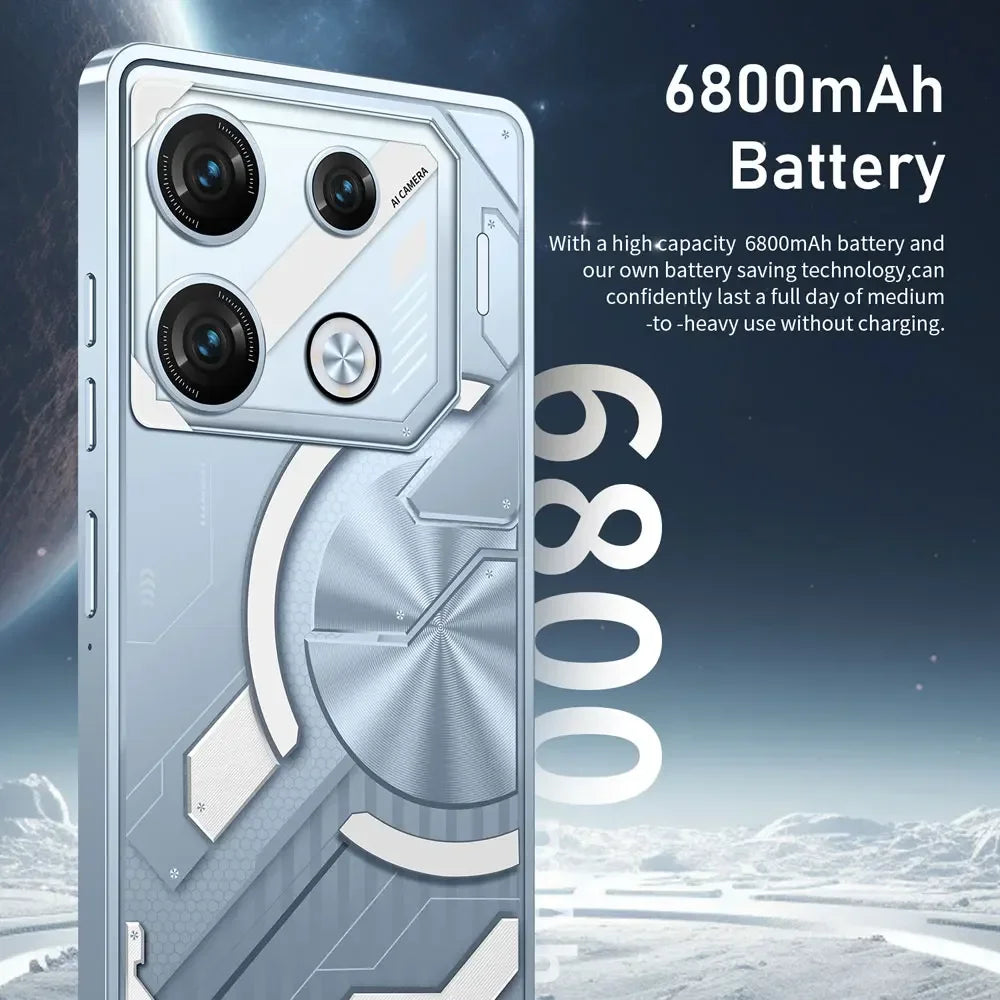 2025 GT10 Pro Original Smartphone 4G 5G 7.3HD 16G+1T Dual Sim Cellphones Android 13 Cell Phone 108MP 6800mAh Smart Mobile Phone