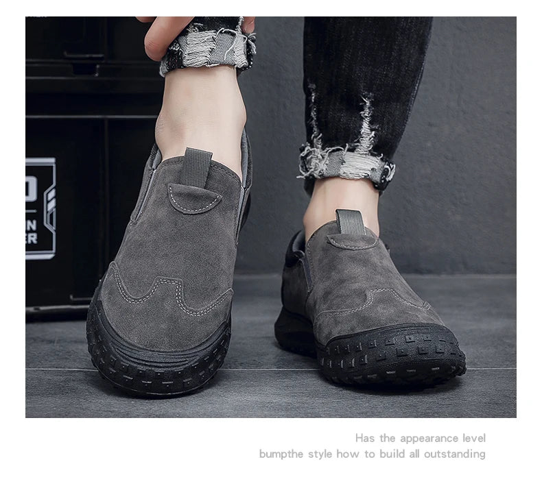 2025Men's Workwear Casual Sneakers Indoor Breathable Loafers Outdoor Seasonal Lightweight Beach Shoes Soft Sole Non-slip Fashion