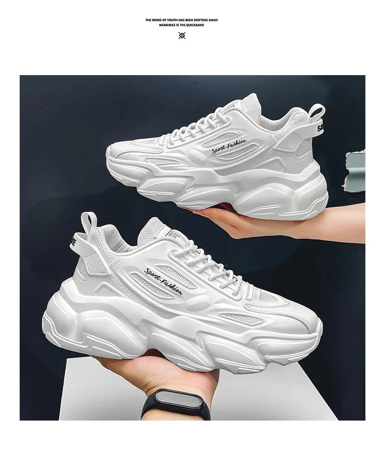 Men's low top Korean fashion sports shoes four season outdoor soft sole comfort casual running shoes student breathable sneakers