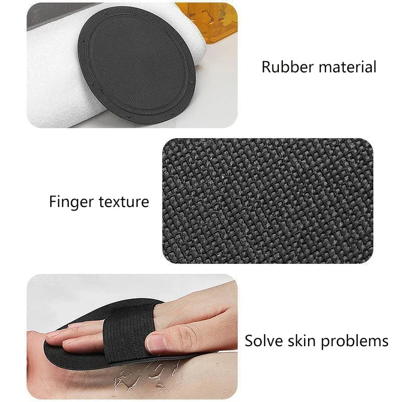 Black Spa Bathing Gloves Body Exfoliating Shower Scrubber Dead Skin Remover Rubber Pads Skin Massage Brush Bath Rubbing Tool