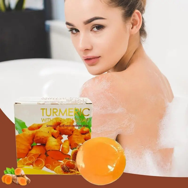 50g Face Wash Bar Soap turmeric soap bar Facial Hydrating Cleansing Face Soap Antioxidant Deep Cleansing Turmeric Soap