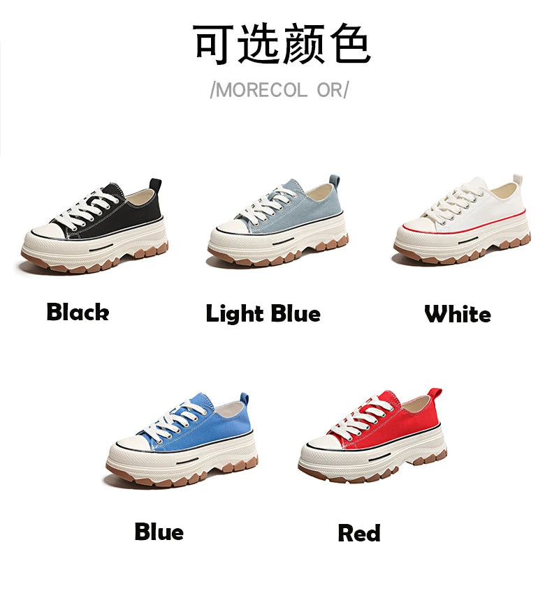 Canvas Womens Shoes High Platform Sneakers for Women 2023 New Breathable Woman Tennis Shoes Casual Women's Tennis Scarpe Donna