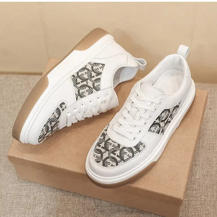 2025 Spring New Men's Shoes All Fashion Increase Board Shoes Senior Sense Retro Bar Fashion Shoes Non-slip Street Casual Shoes