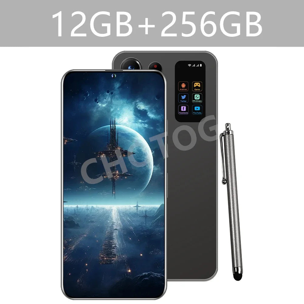 S+ 25 Ultra Global Version Original 7.3HD Mobile Phones 4G 5G Dual Sim Card Cell Phone Android 14 Smartphone 7800mAh Cellphone