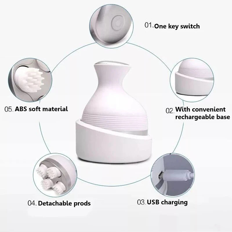 Electric Head Massage Health Care Antistress Relax Body Massagem  Deep Tissue Wireless Scalp Massager Prevent Hair Loss Relieve