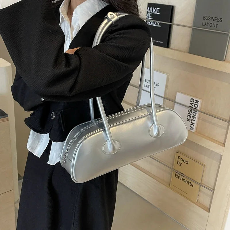 Advanced Sense Retro Pu Zipper Ladies Shoulder Bags Trend 2025 Light Luxury Hot Sale Bags for Women New Handbag Bolsas Femininas