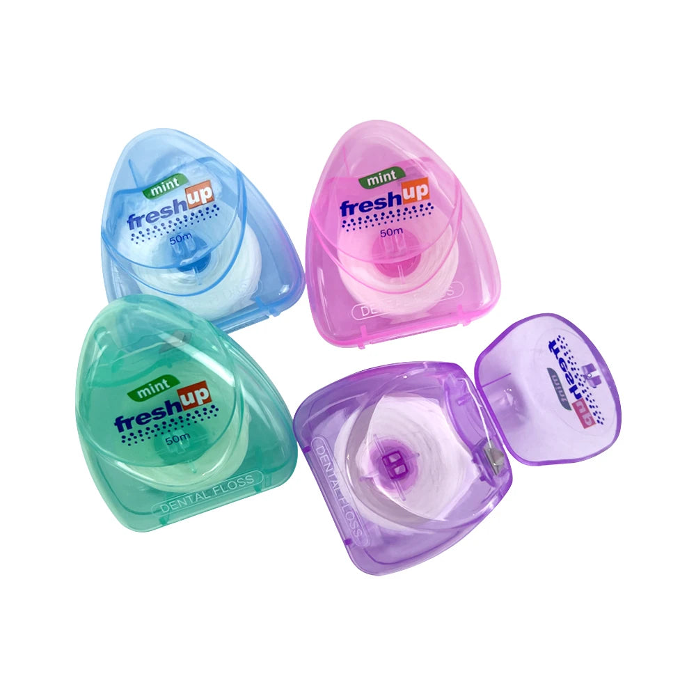 Portable Dental Floss Teeth Clean Oral Care Tooth Cleaner Teeth Gap Cleaning Polymer 50M Clean Wire Mint Toothpick Cleaning