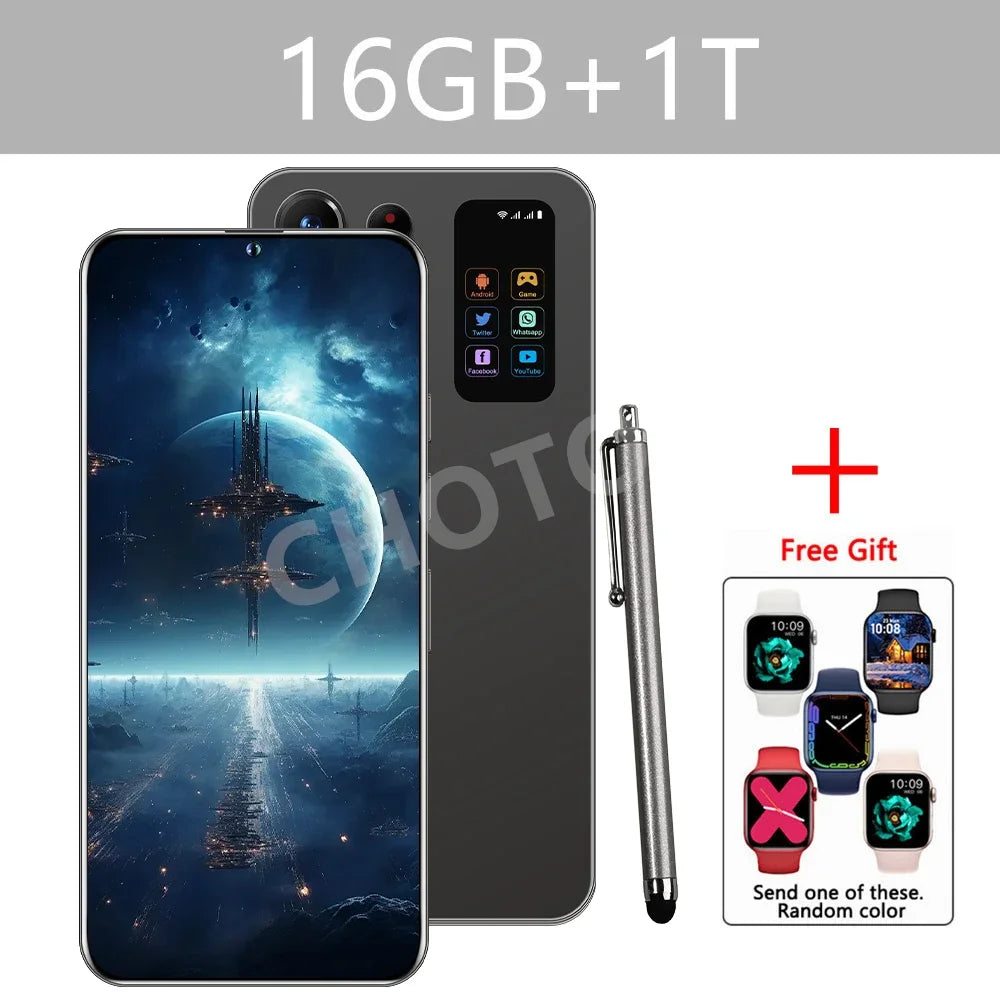 S+ 25 Ultra Global Version Original 7.3HD Mobile Phones 4G 5G Dual Sim Card Cell Phone Android 14 Smartphone 7800mAh Cellphone